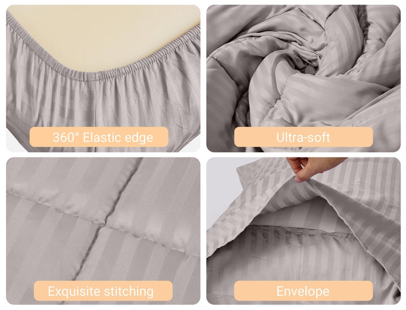 ZPECC Toddler Bedding Set - 4 Piece Hypoallergenic Baby Crib Bedding Set for Boys and Girls, Includes Toddler Comforter, Flat Sheet, Fitted Sheet and Pillowcase, Ashes of Roses - Image 3