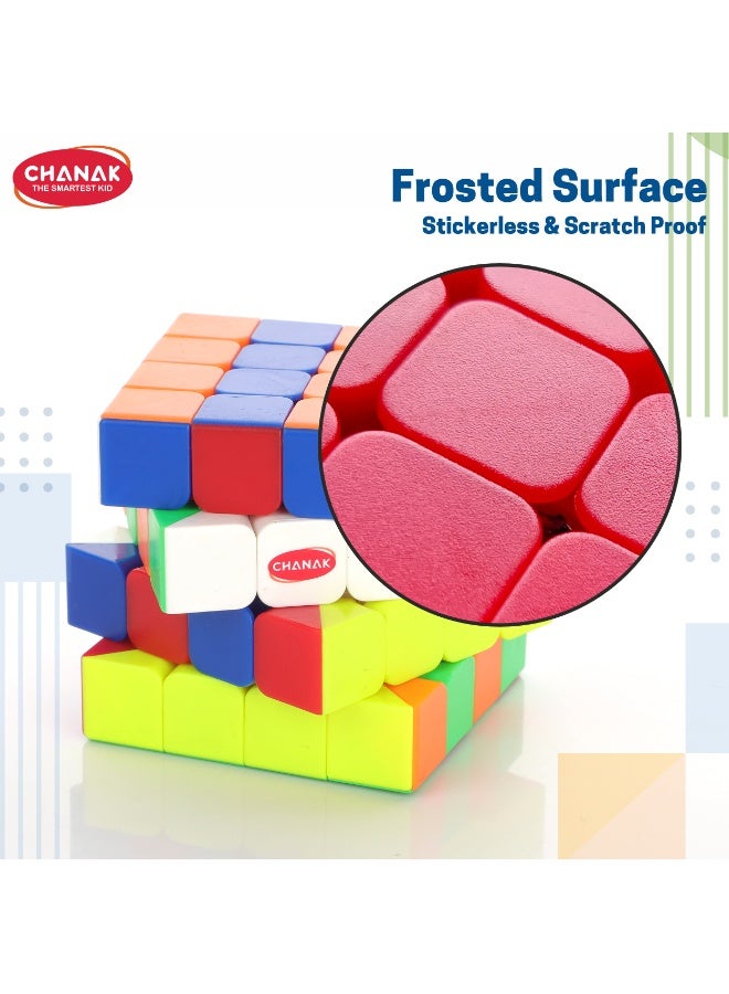 Chanak مكعب 4×4 للأطفال، لغز مكعب السرعة للأطفال والكبار، مكعب سرعة بدون ملصقات للأطفال (مكعب 4×4) - Image 4