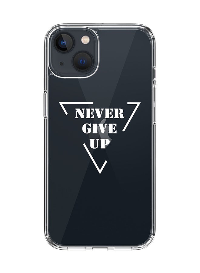 Classic Clear for Apple iPhone 14 Case Hybrid Soft Cover Flexible Edges Anti Drop TPU PC Gel Thin Transparent Cover [ Designed for Apple iPhone 14 ] - Never give up