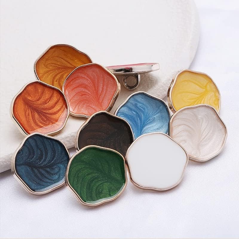 Buttons, Decorative Buttons, 21/25/30mm Colorful Plastic Large Sewing Buttons for Women Clothes Wedding Dress Shirt Blouse Coat Windbreaker Sweater Decor (Color : Red, Size : 25MM 10PCS) ( Color : Dar - Image 5
