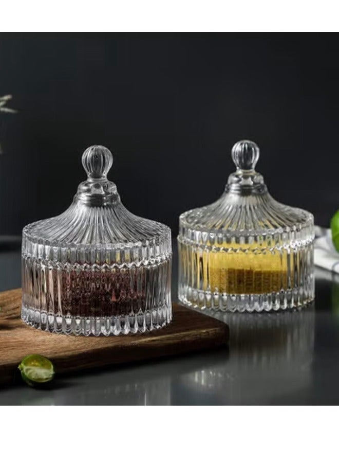 Green Apple 2 Pes Date Bowl With Lid Glass - Image 4