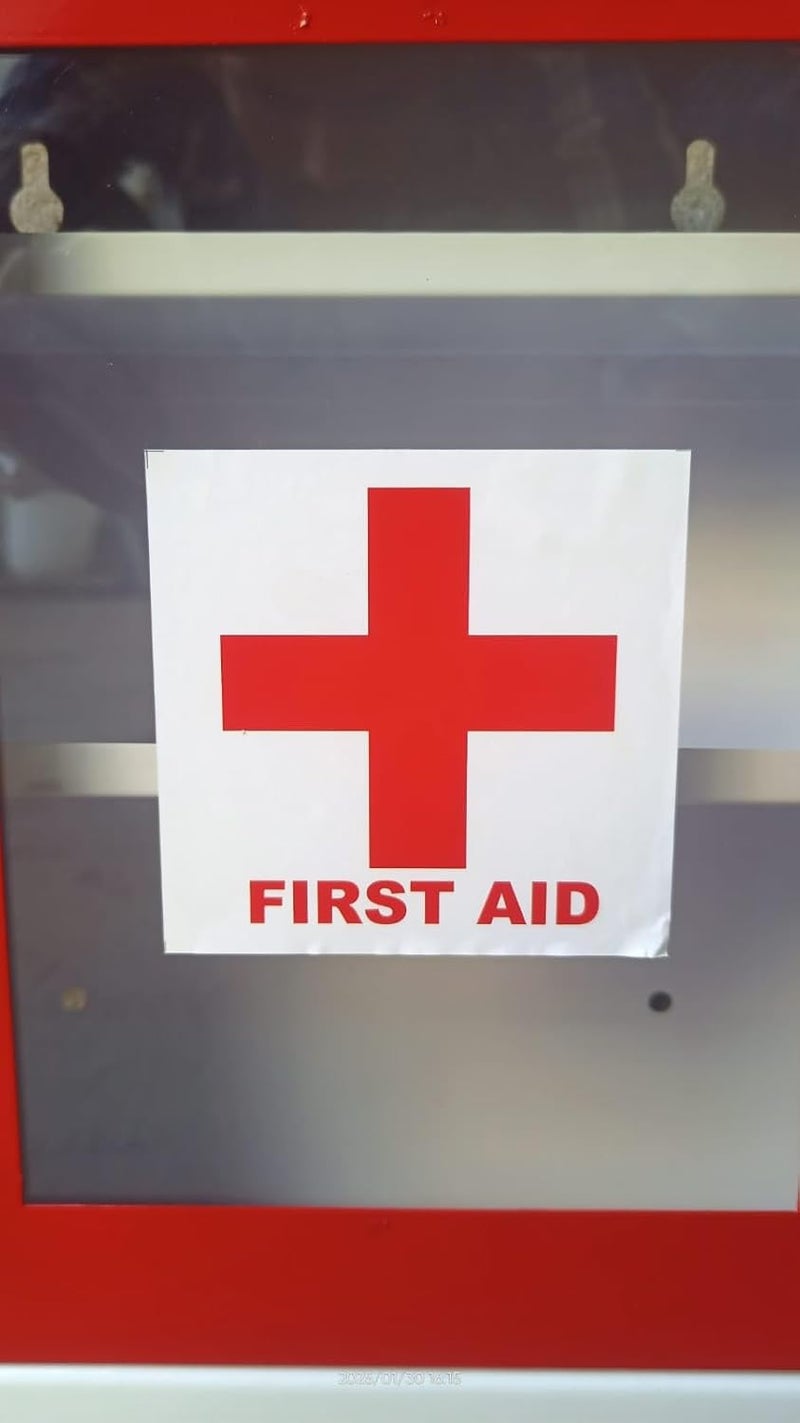 Patel Enterprise First Aid Kit BoxEmergency Medical BoxFirst Aid BoxWall MountMulti Compartment 325 x 285 x 8 cm Red Ivory - Image 5