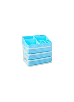 Generic 4-tier makeup organizer with three plastic drawers, 24.5*23.5*18 cm OM  - Image 1