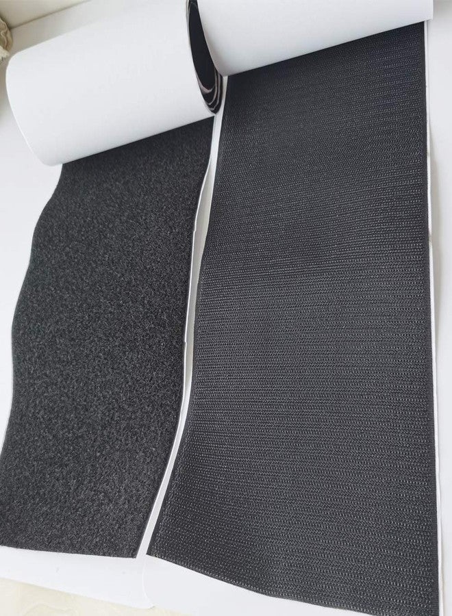 Ywhomal 6 inch Width Self Adhesive Hook and Loop Fastening Tape Heavy Duty Strips 1 Yard (Black, 6 inch x 1.1 Yard) - Image 2