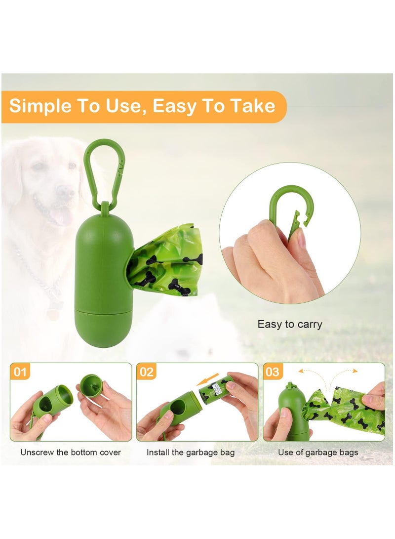 SKY-TOUCH Dog bags (20 rolls/300 pieces) Pet Dog Supplies for Dogs include 1pc Green Adjustable Dispenser, Extra Thick and Strong, 100% Leak Proof, Biodegradable Waste Bag - Image 5