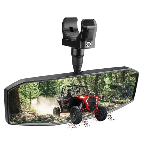 SHEJISI UTV Rear View MirrorSXS UTV Mirrors HD360Adjustable Angle for 15 to 20 inch Round Roll CageCompatible with Polaris RZRHonda PioneerKawasaki KRXMuleYamahaTalonCan Am X3CFMOTO - Image 1