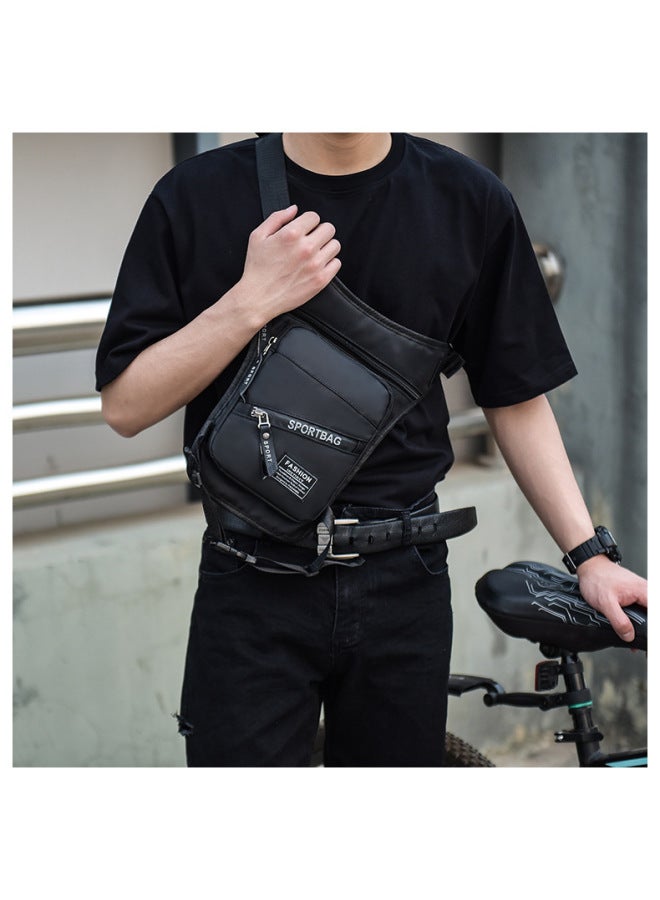 Generic Special For Outdoor Riding Leg Bag Multi-functional Sports Men's Chest Bag Portable Waist Bag Fashion Messenger Bag-Color:Dark Green-Size:Free Size - Image 3