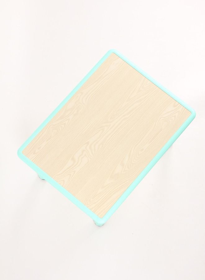JSAITOYS Kids Rectangle Wood Grain Desktop Plastic Table Height Adjustable Mint Green Nursery Furniture  - Image 5