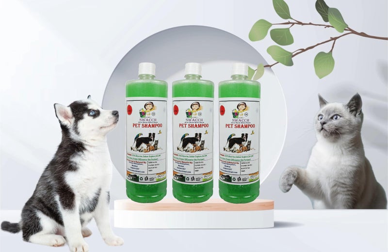 SWACCH PET Shampoo (1 Litre) (Combo Pack of 3) Neem Alovera - Image 2