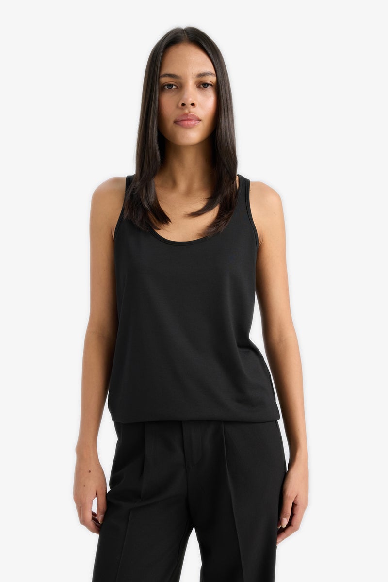 DeFacto Woman Regular Fit Basic Crew Neck Tank Top  - Image 3