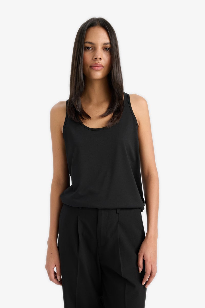 DeFacto Woman Regular Fit Basic Crew Neck Tank Top  - Image 2