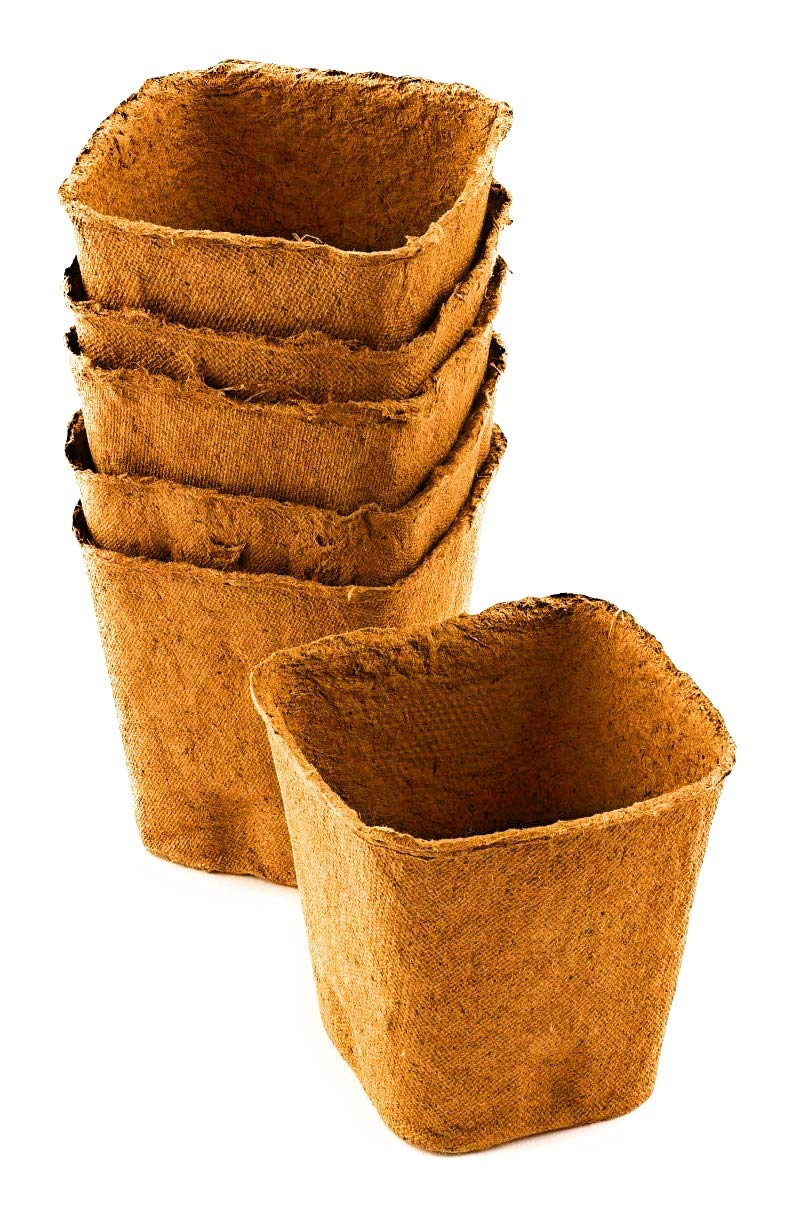 COIR GARDEN Plastic Coir 6 inch Pot - 10 Nos, Coco Basket for Gardening Plants and Flowers, Planters - Multicolour - Image 5