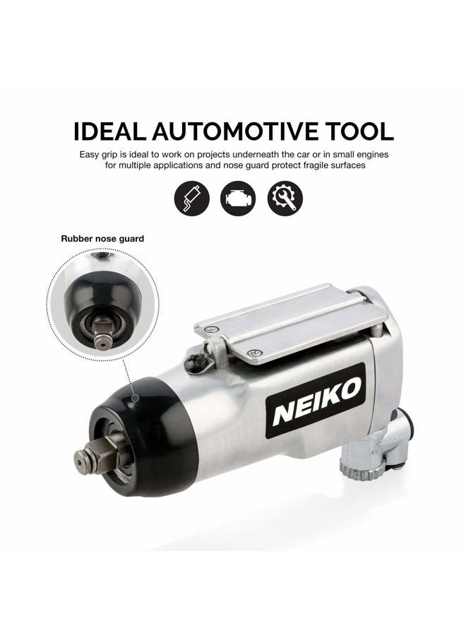 Neiko 30088A 3/8" Drive Butterfly Impact Wrench, 75 Foot/Pound High Power Outlet Air 10,000 RPM Pneumatic 1/4” Inlet 3/8” Hose Size Tool for Mechanics - Image 4