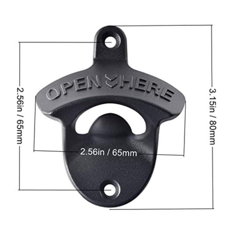 Bottle Opener Wall Mounted Beer Opener with Cap Catcher Bucket Stainless Mountable for Post Table - Image 5