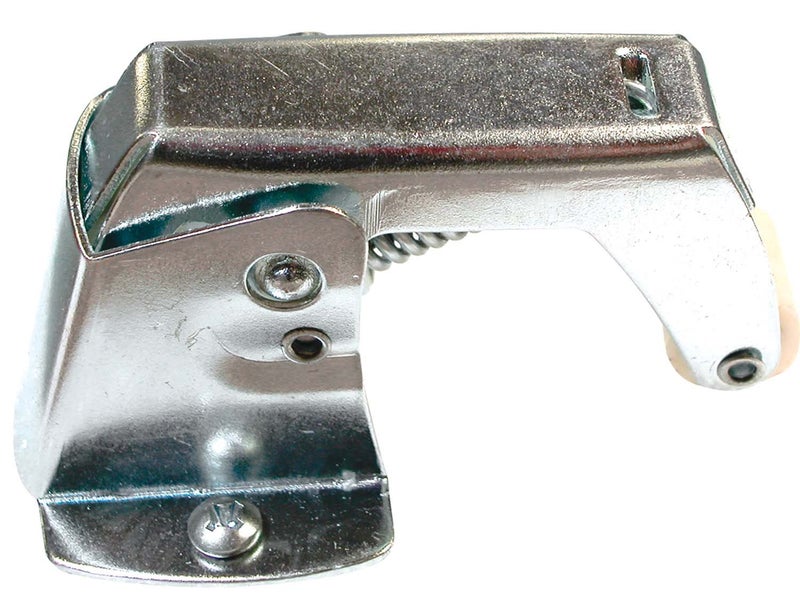 PrimeLine K 5051 134 In ZincPlated Steel Construction Screen Door SpringLoaded Catch with NoMar Rollers Single Pack