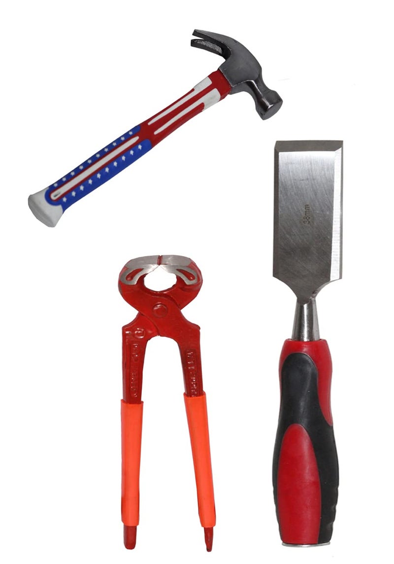 Digital Craft Digital Craft Wood Carving Flat Chisel Carving for Woodcut Working Carpenter Woodworking Tools Wood Chisel 38mmClaw Hammer8 Pincer Plier  - Image 1