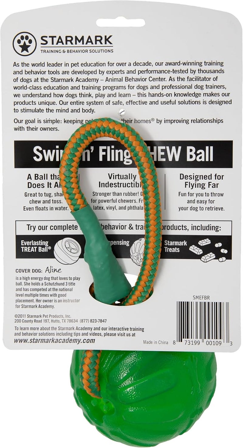 Starmark Everlasting Fun Ball on a Rope Dog Toy for Medium to Large Breeds - Image 3