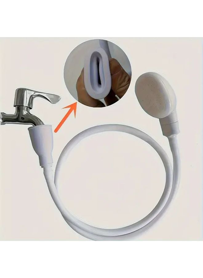 Heavy Duty Portable Shower System With Flexible Hose Quick Install Lever Handle - Image 3