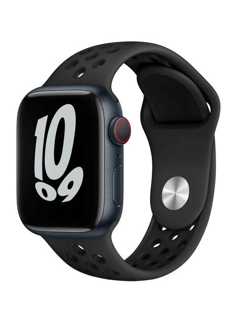 Silicone Strap Sport for Apple Watch 45mm / 44mm / 42mm Band Wrist Band Replacement Smart Watch Band Black