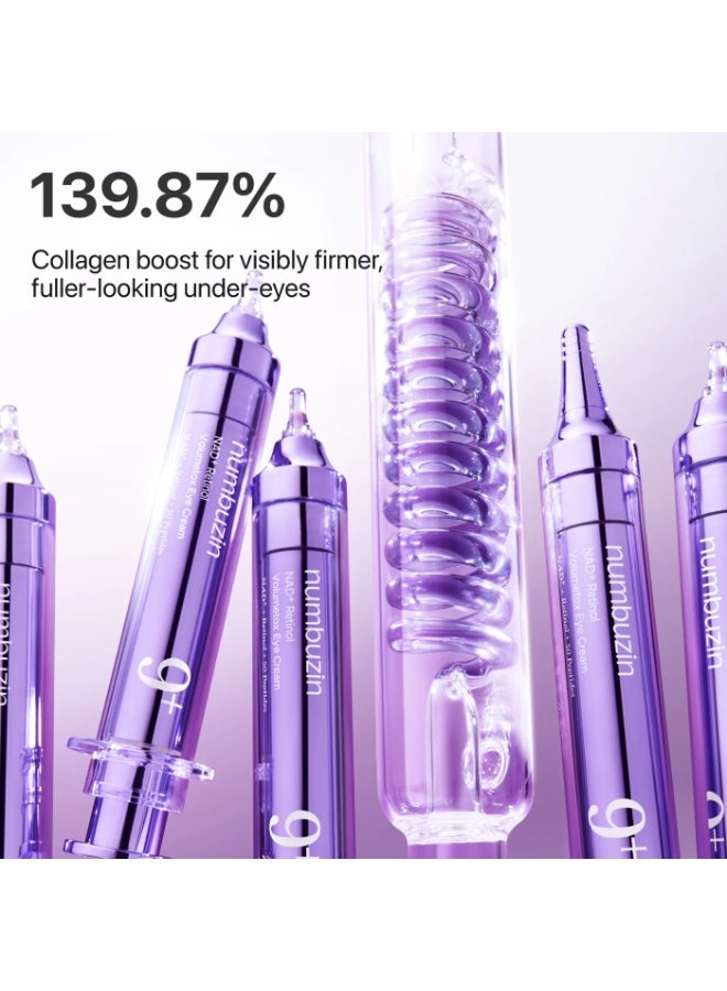 numbuzin No.9 Eye Cream NAD+ Retinol Volume Eye Cream Firming Wrinkles Fine Lines Dark Circles, Puffy Retinol Peptides Niacinamide Undereye Treatment Serum 0.33 fl. oz. - Image 4