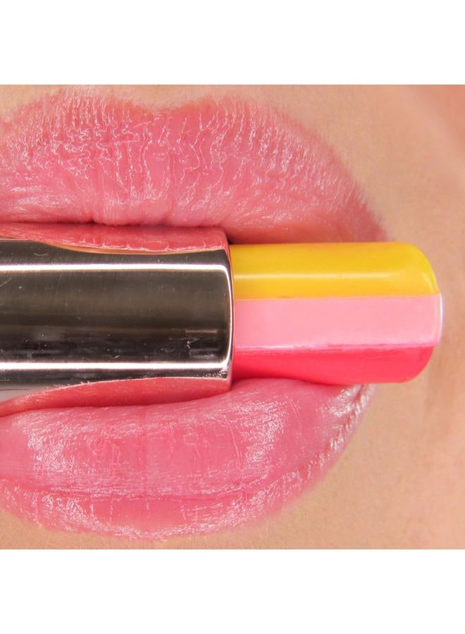 Winky Lux Pink Lemonade Tri-Color Tinted Lip Balm – Lip Care with Jojoba Oil & Vitamin E, Sheer Tint, Juicy Citrus Scent, Softens and Hydrates Dry Lips - Image 4