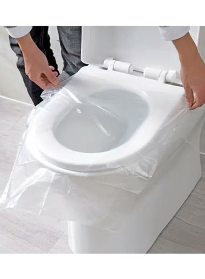 الماسي مجموعة أغطية مقاعد مرحاض بلاستيكية استخدام مرة واحدة 30 قطعة واقي صحي للسفر والحمامات العامة - Image 1