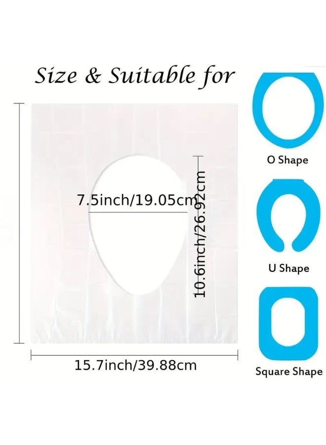 الماسي مجموعة أغطية مقاعد مرحاض بلاستيكية استخدام مرة واحدة 30 قطعة واقي صحي للسفر والحمامات العامة - Image 3