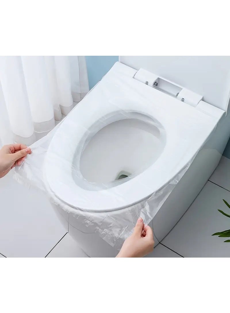 الماسي مجموعة أغطية مقاعد مرحاض بلاستيكية استخدام مرة واحدة 30 قطعة واقي صحي للسفر والحمامات العامة - Image 5