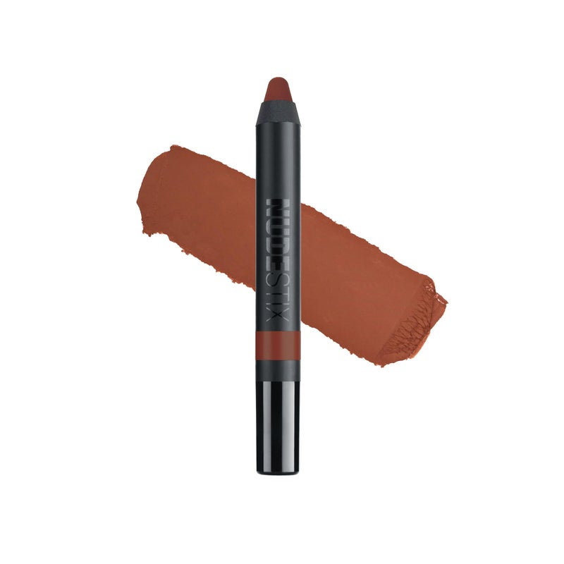 Nudestix Intense Matte Lip + Cheek Pencil â€“ 3-in-1 Long-Wear Matte Lipstick, Lip Liner & Blush Stick | Waterproof, Vegan, Preservative-Free | Soft Matte Finish, Shade: Fringe