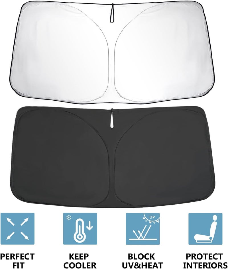 SKTU Sun Shade for Windscreen Compatible with Hyundai Kona SX2 2024 2025 Indoor Foldable Windscreen Cover - Image 3
