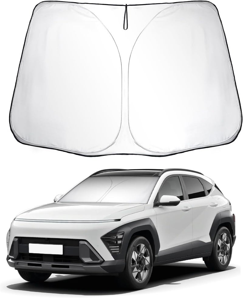 SKTU Sun Shade for Windscreen Compatible with Hyundai Kona SX2 2024 2025 Indoor Foldable Windscreen Cover - Image 1