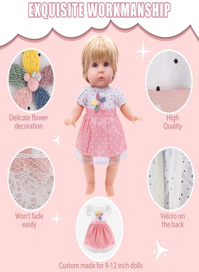 MLcnleS Alive Doll Clothes and Accessories - Baby Doll Dresses Fit for 10 11 12 Inch Girl Dolls, 6 Sets Doll Outfits Include Doll Dresses, Pajamas, One-Piece Suit, Jumpsuits, for Girls Gifts Christmas - Image 2