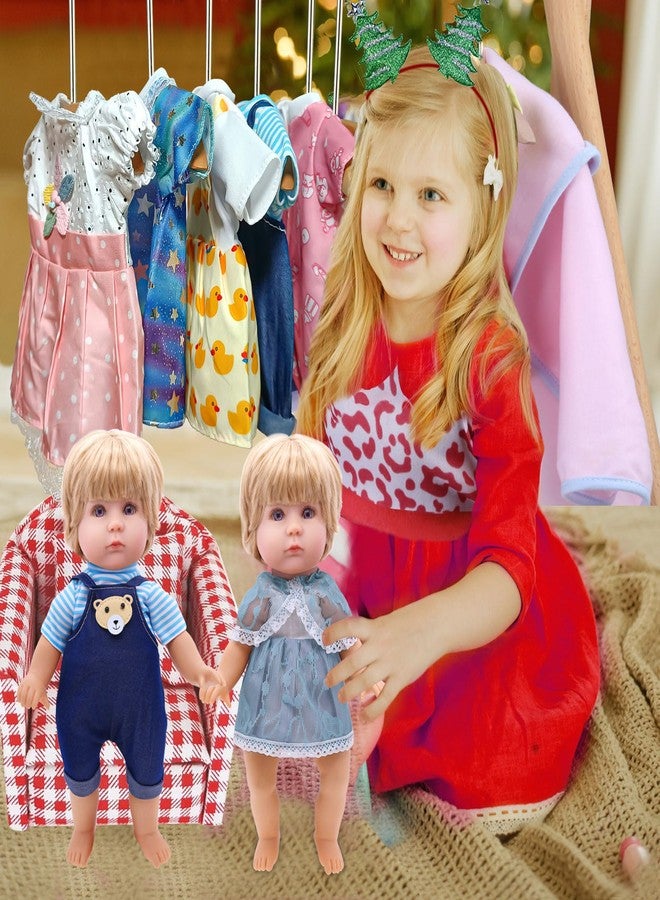 MLcnleS Alive Doll Clothes and Accessories - Baby Doll Dresses Fit for 10 11 12 Inch Girl Dolls, 6 Sets Doll Outfits Include Doll Dresses, Pajamas, One-Piece Suit, Jumpsuits, for Girls Gifts Christmas - Image 3