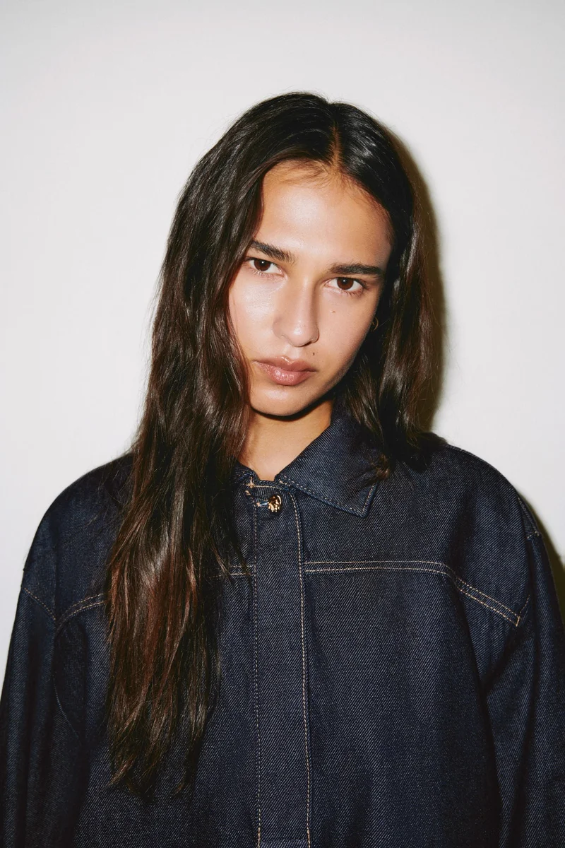 H&M Denim popover shirt