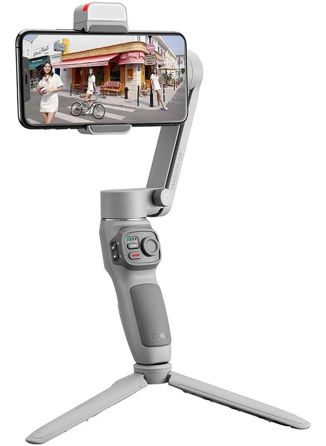 Zhiyun - Zhiyun Smooth Q3, 3-Axis Gimbal Stabilizer for Smartphone with Fill Light and Tripod, Auto Inception Dolly-Zoom Time-Lapse, Portable and Foldable, Gesture Control, Android and iPhone Gimbal - Image 1