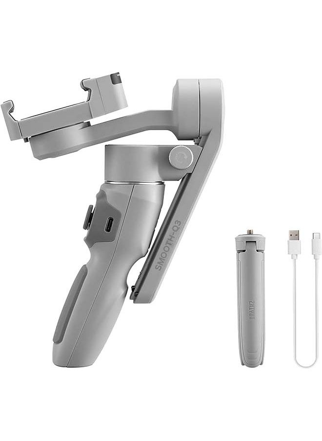 Zhiyun - Zhiyun Smooth Q3, 3-Axis Gimbal Stabilizer for Smartphone with Fill Light and Tripod, Auto Inception Dolly-Zoom Time-Lapse, Portable and Foldable, Gesture Control, Android and iPhone Gimbal - Image 1