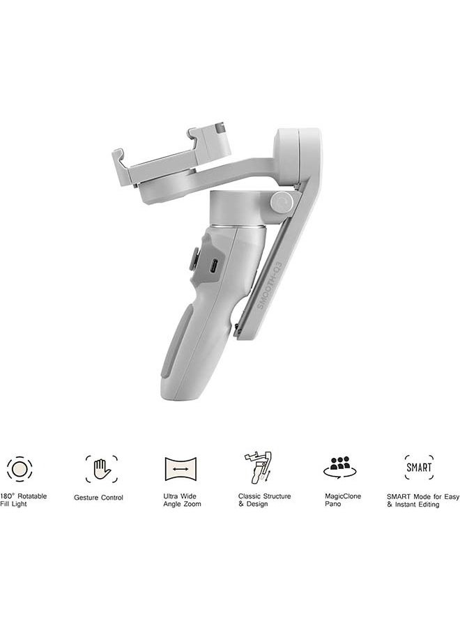 Zhiyun - Zhiyun Smooth Q3, 3-Axis Gimbal Stabilizer for Smartphone with Fill Light and Tripod, Auto Inception Dolly-Zoom Time-Lapse, Portable and Foldable, Gesture Control, Android and iPhone Gimbal - Image 1