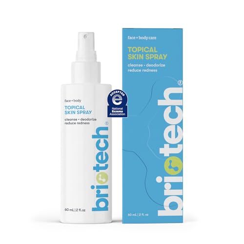 BRIOTECH Topical Skin Spray Hypochlorous Acid Spray for Sensitive Skin HOCl Facial Mist Full Body Support Against Irritation Calm Redness Soothe Foot Scalp 2 oz Travel Size - Image 1