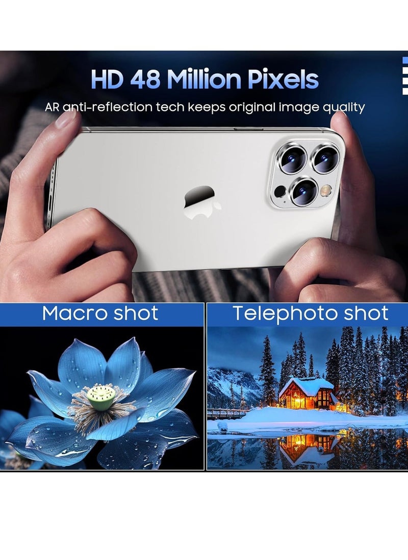 Raxoom Camera Lens Protector for iPhone 15 Pro 6.1in iPhone 15 Pro Max 6.7in,9H tempered glass Integrated full coverage Camera Cover for iPhone 15 Pro iPhone 15 Pro Max[White Titanium] - Image 2