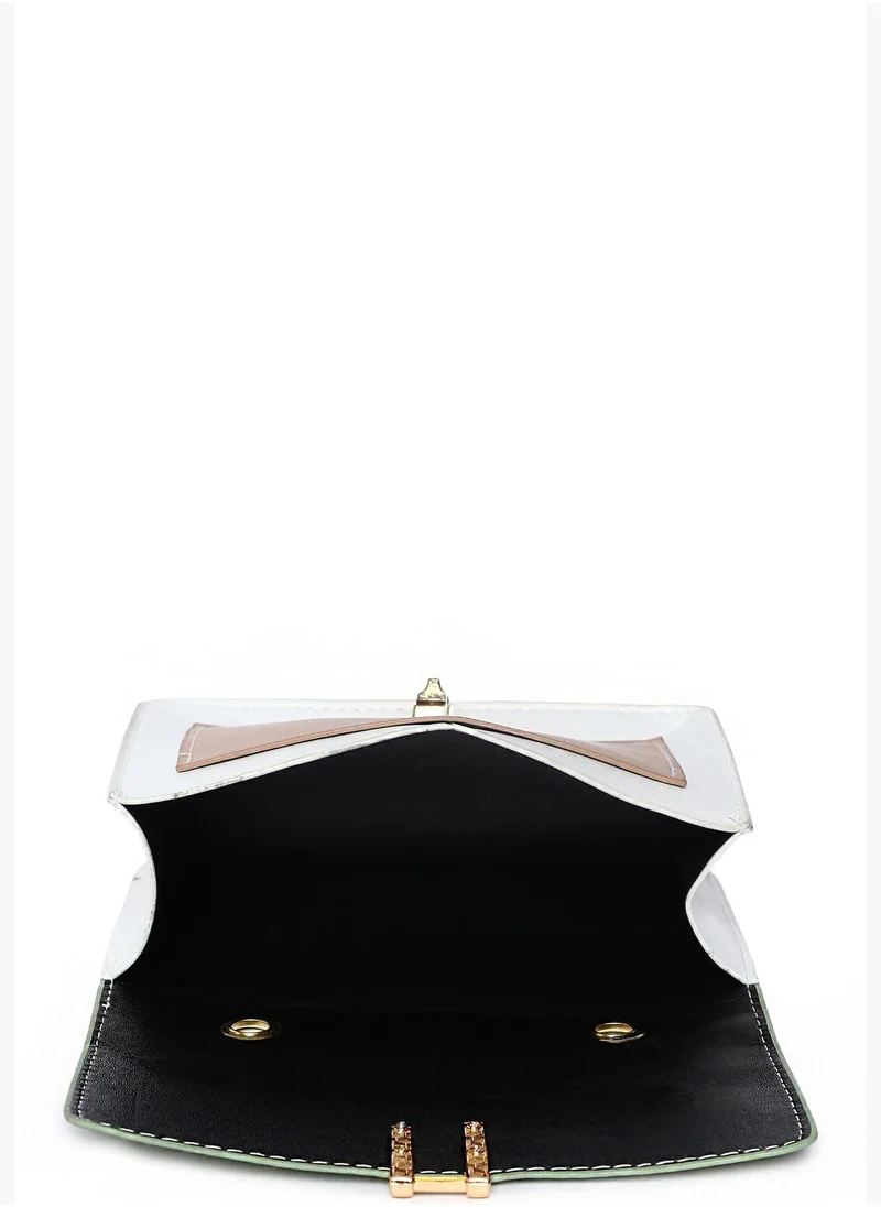 Haute Sauce Colour block Sling Bag with Push Lock