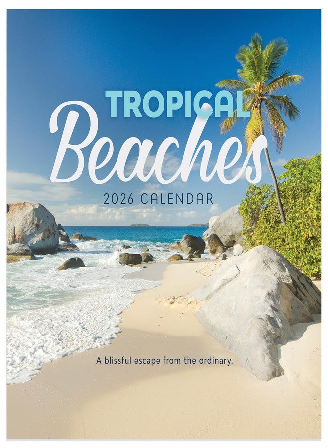 TF Publishing 2026 Tropical Beaches Mini Calendar with Monthly Grids for Appointments and Scheduling - Vertical Small Wall Calendar 2026 w/Premium Gloss Paper for Home and Office Organization - 7x7in - Image 2