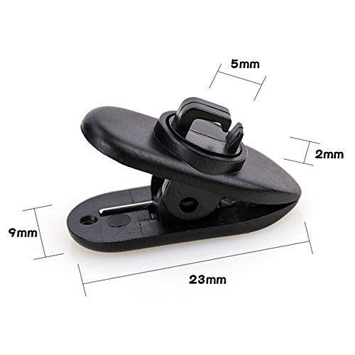 Linwnil Clips for Earphone Wire,360 Degree Rotate Headphone Mount Cable Clothing Clip, Use for Fixing Headphone Wire,Black & White (20Pcs/Pack) - Image 2