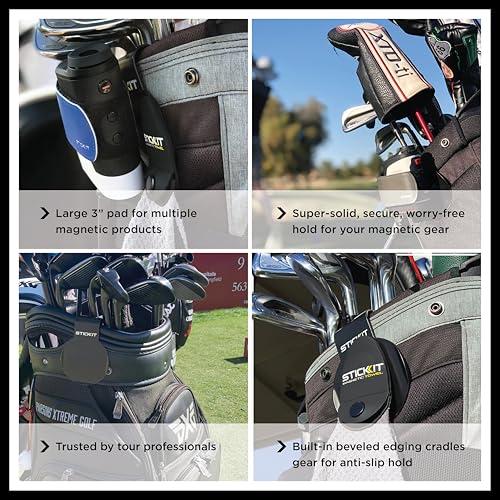 STICK-IT STICKIT Magnetic Golf Bag Landing Pad I Metal Bag Clip for Quick and Easy Use of Magnetic Golf Gear & Accessories with Convenient Positioning on Your Golf Bag - Image 5
