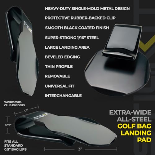 STICK-IT STICKIT Magnetic Golf Bag Landing Pad I Metal Bag Clip for Quick and Easy Use of Magnetic Golf Gear & Accessories with Convenient Positioning on Your Golf Bag - Image 2