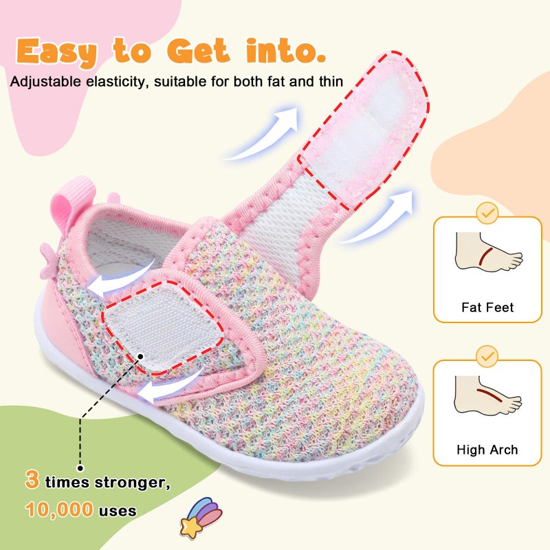 FEETCITY Baby Barefoot Shoes Baby Walking Shoes Wide Toe Box Infant Sneakers Flexible Infant Shoe Lightweight - Image 3