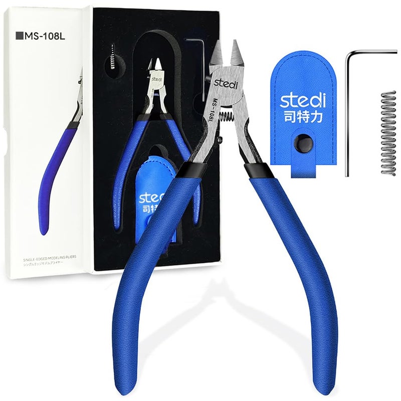 Stedi Ultimate Model Nippers [Left Hand Version] Sprue Cutter Ultra-Thin Single-Edged Hobby Nipper For Gundam Repairing Plastic Model And Miniature Model  5-Inch - Image 1