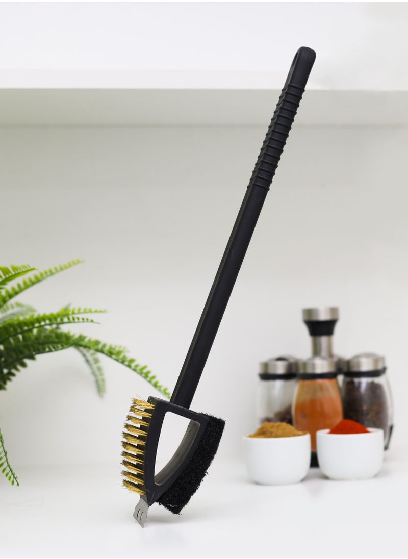 Royalford - Royalford 3-IN-1 Copper Wire Brush- RF11685 15" BBQ Grill Cleaning Brush - Image 1