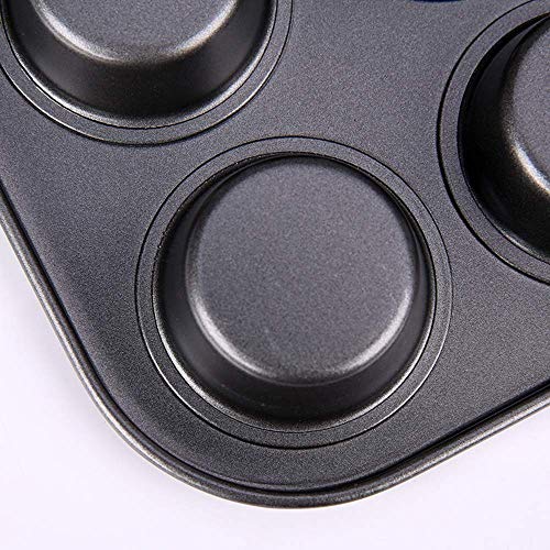 Kingrol 12-Cup Muffin & Cupcake Pans, Set of 3 Baking Pans, Non-stick Bakeware, 1.1" Deep - Image 3