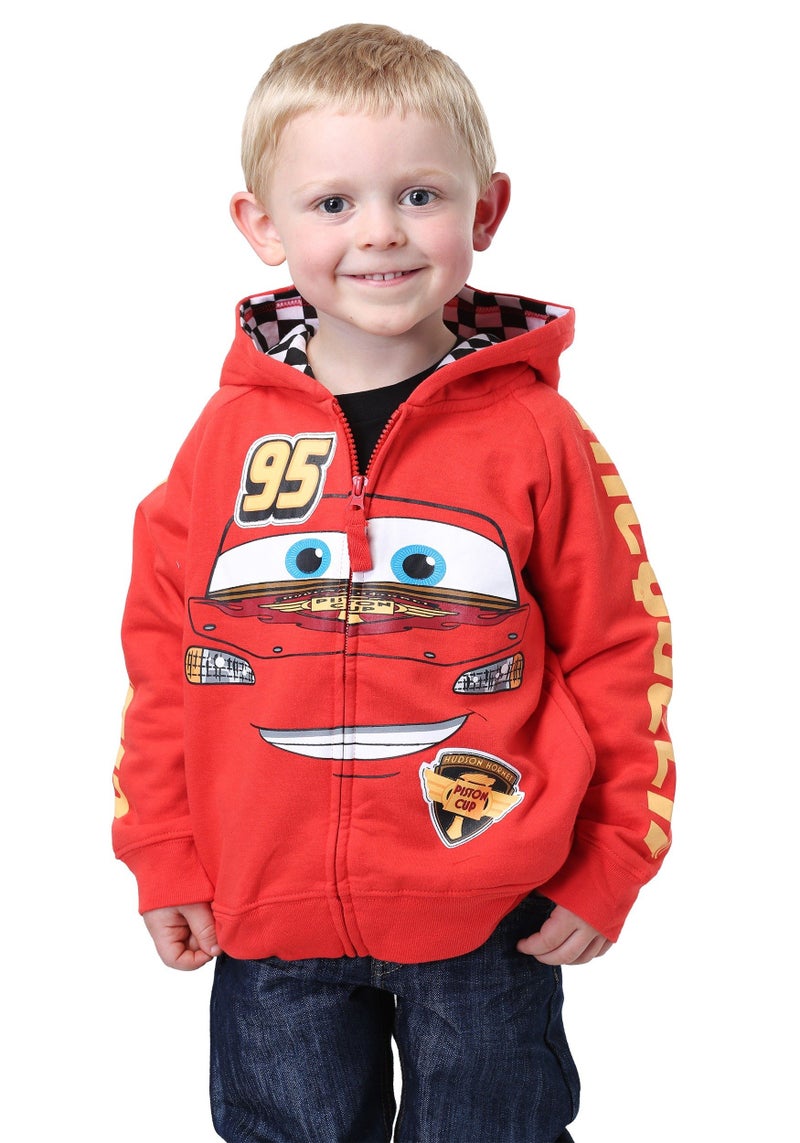 Disney Little Boys' Toddler Cars '95 Hoodie, Red, 2T - Image 1
