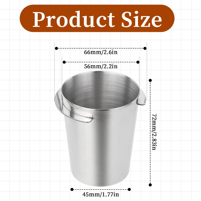 Hariendny Coffee Dosing Cup 58mm, Stainless Steel Dosing Cup Compatible with All 58mm Portafilter, Coffee Powder Cup, Coffee Powder Feeder, Coffee Machine Accessories - Image 2